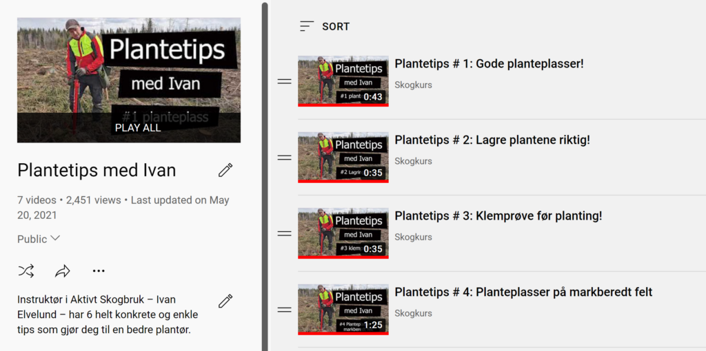 Spillelisten plantetips på youtube.